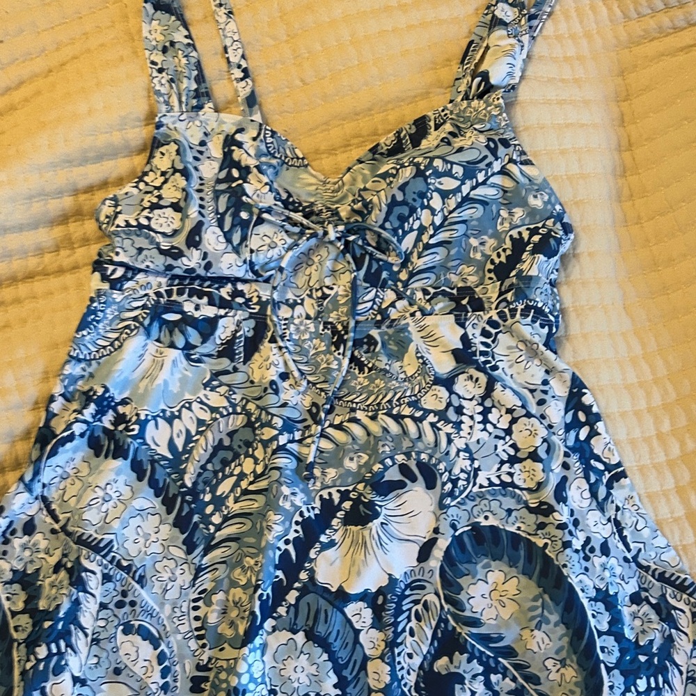 Blue Paisley Women's Swim Dress